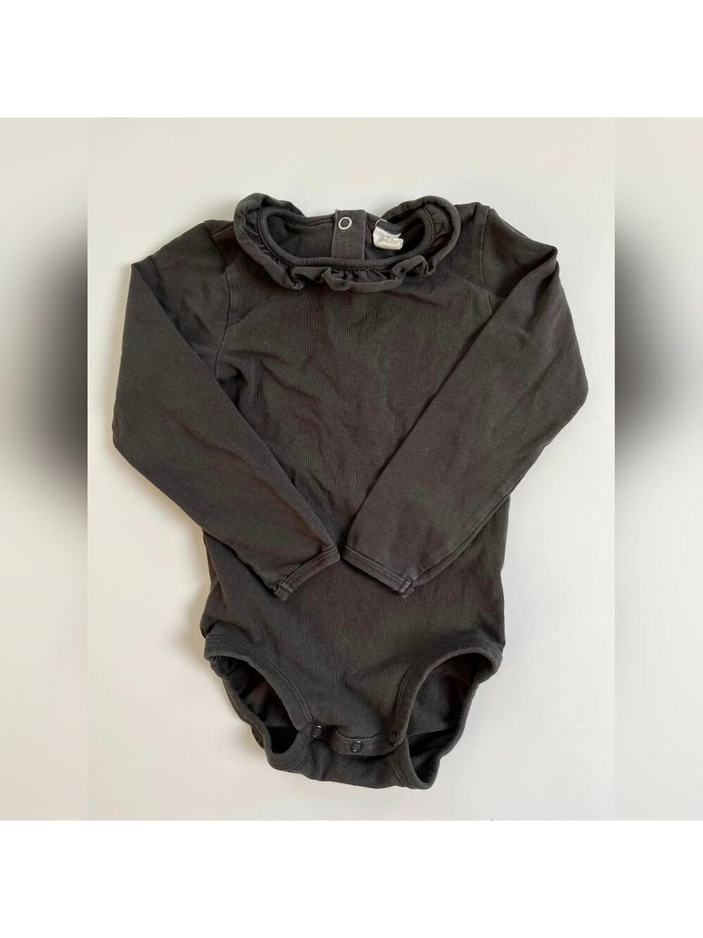 🩵 4/$20 H&M Charcoal Long‎ Sleeve Kids Bodysuit